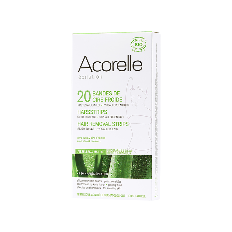 Acorelle Bandas Cera Fria Ingles Axilas 20uds Adonia Natur