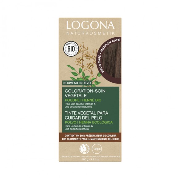 Colorante Vegetal Castaño Café de Logona (2 x 50gr.)
