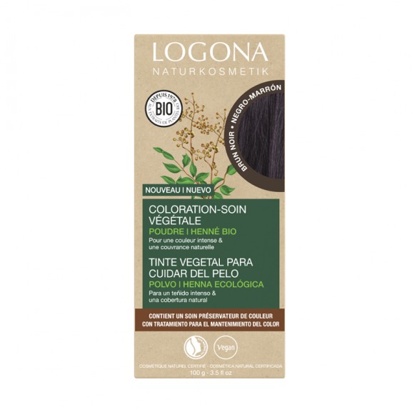 Colorante Vegetal Negro Marrón de Logona (2 x 50gr.)