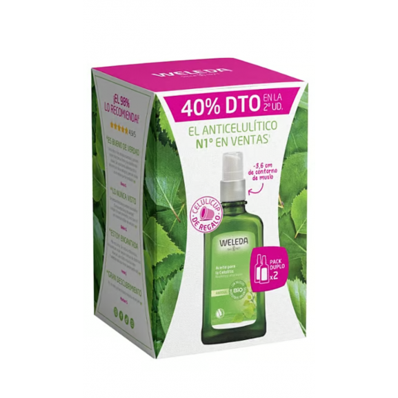 Pack Dúo Aceite Abedul Anticelulítico 40% en la segunda unidad Weleda