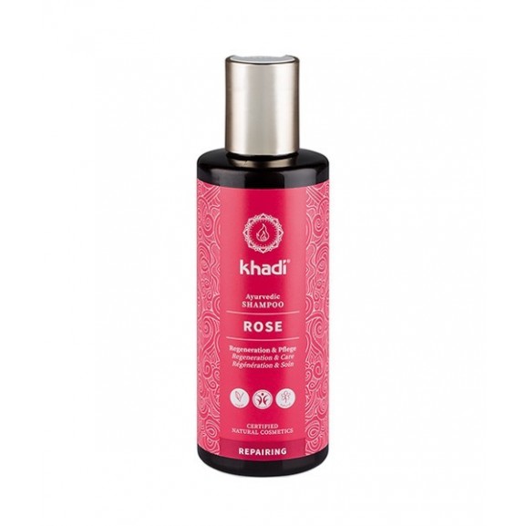 Champú Rosa Cabello Seco de Khadi 200ml.
