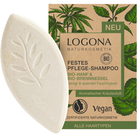 Champú sólido cáñamo y ortiga de Logona 60gr