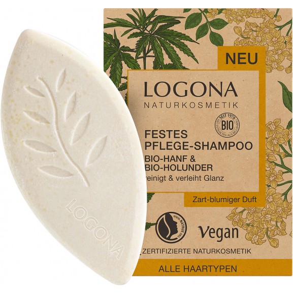 Champú sólido cáñamo y saúco de Logona 60gr