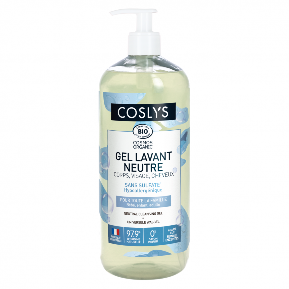 Gel Neutro Sin Perfume Cara, Cuerpo y Manos de Coslys 1 Litro