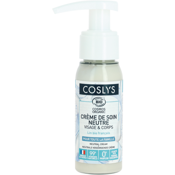 Formato Viaje Crema neutra sin perfume de Coslys 45ml.