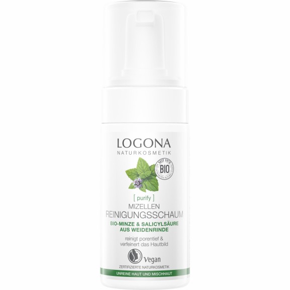 Espuma Limpiadora Purificante Menta de Logona 100ml.