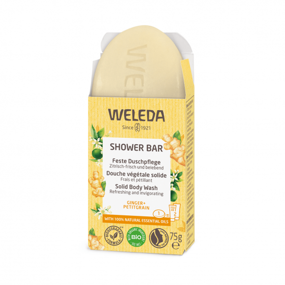 Jabón Sólido Cítricos Energizante Gengibre + Petitgrain de Weleda 75gr.