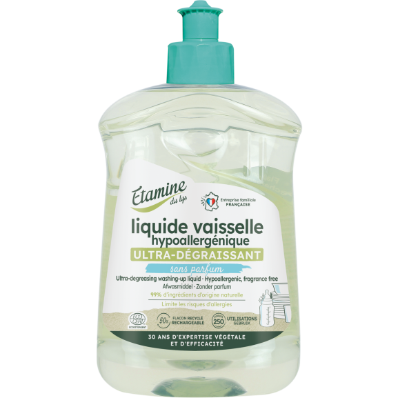Lavavajillas a mano hipoalergénico sin perfume 500ml de Etamine du Lys