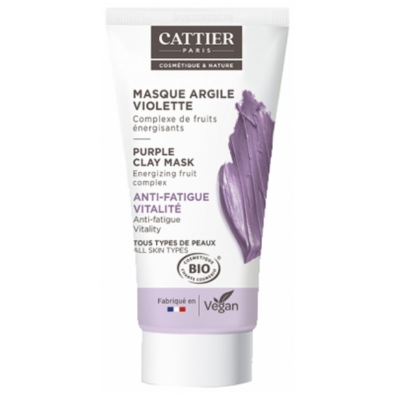 Formato Viaje Mascarilla Arcilla Violeta Defatigante de Cattier 30ml.