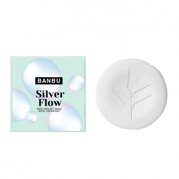 Recarga Desodorante en Crema Silver Flow de Banbu 50g.