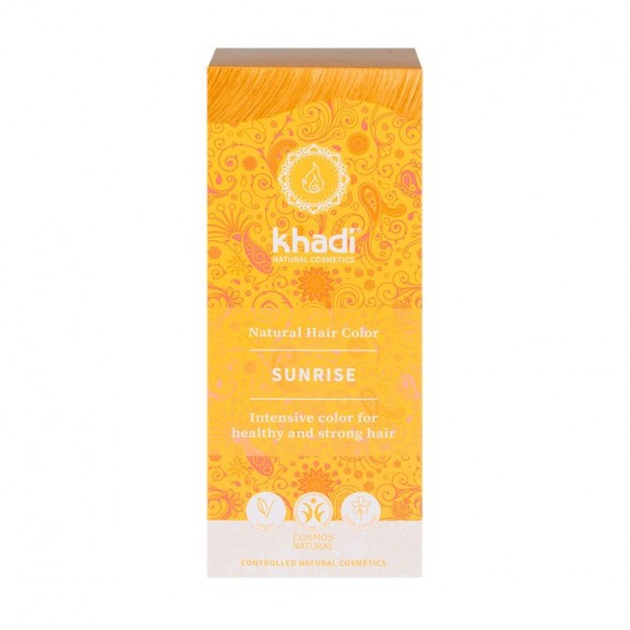 Tinte vegetal Rubio miel amanecer Khadi 100% herbal 100gr