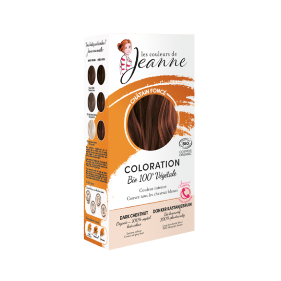 Tinte Vegetal Castaño Oscuro Couleurs de Jeanne 2 x 50gr.