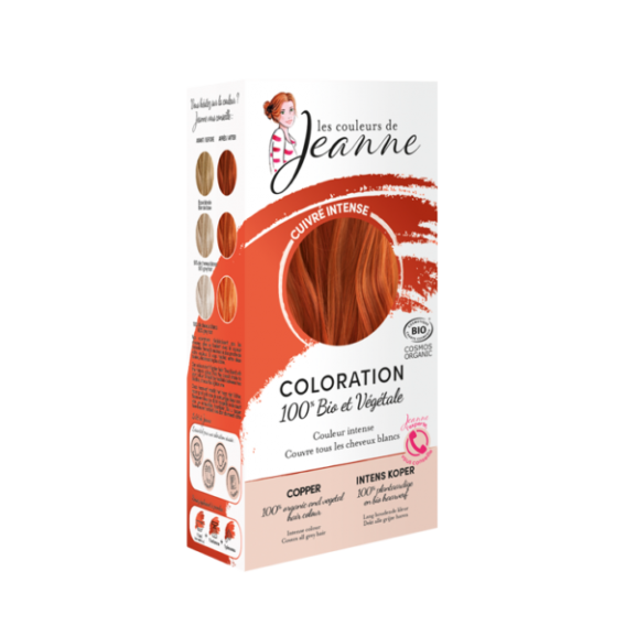 Tinte Vegetal Cobre Intenso de Couleurs de Jeanne 2 x 50gr.