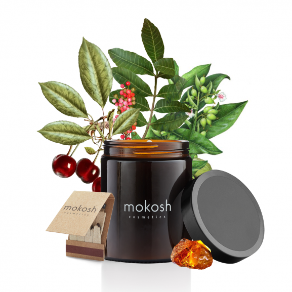 Vela Cereza con Ambar de Mokann 140gr.