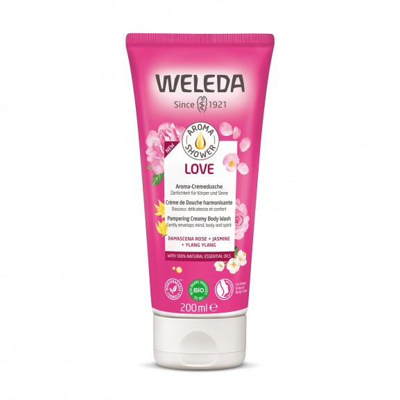 Crema de ducha LOVE rosa & jazmín 200ml de Weleda