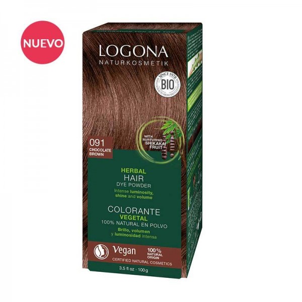 Colorante Vegetal Chocolate Chocolate 091  de Logona (2 x 50gr.)
