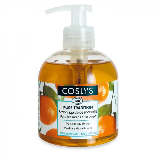 Jabón de marsella al aroma de mandarina 300ml Coslys 