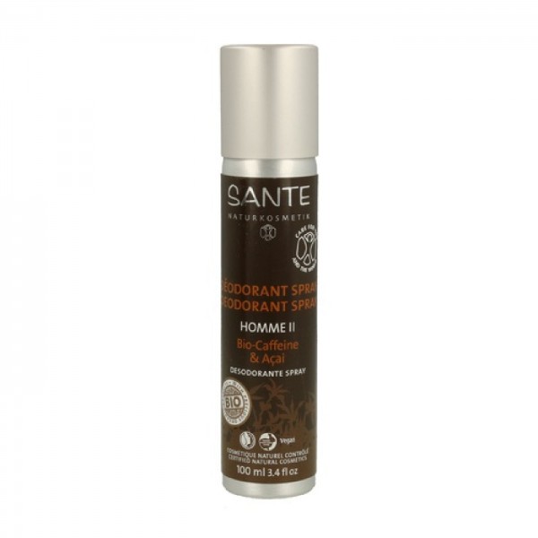 Desodorante spray Cafeína & Açaí HOMME II de Sante 100ml