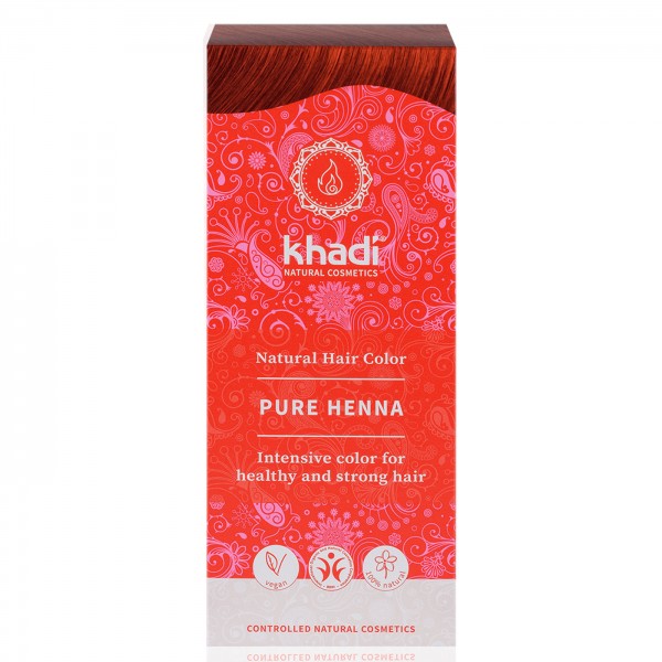 Tinte Vegetal Henna Pura ROJO 100% Herbal 100gr. Khadi 
