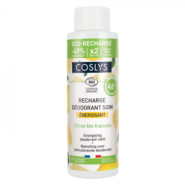 Recarga desodorante energizante limón de Coslys 100ml