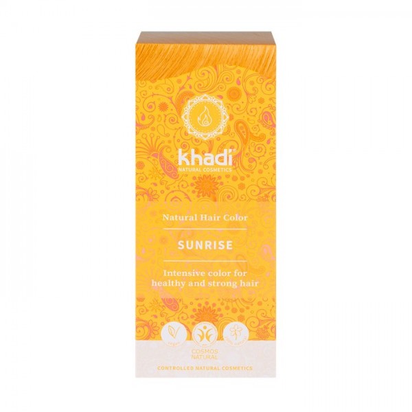 Tinte vegetal Rubio miel amanecer Khadi 100% herbal 100gr