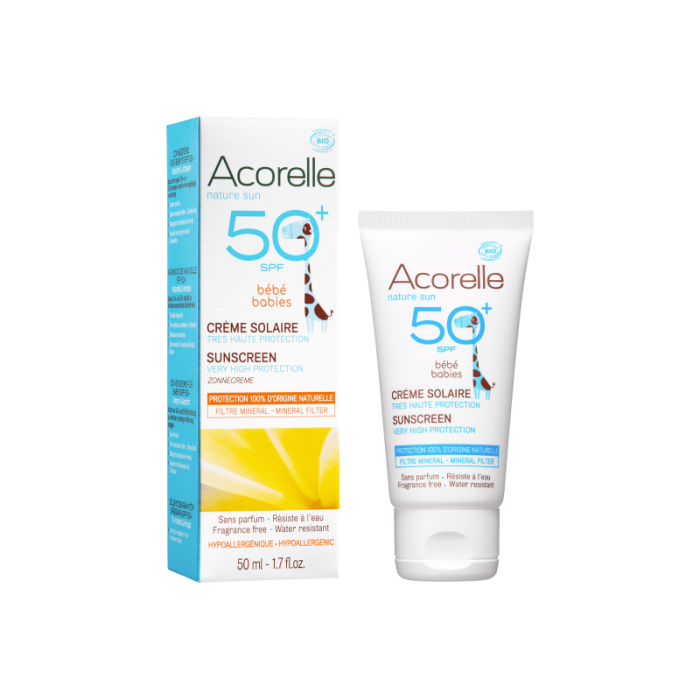 Crema Solar Bebé Spf 50 De Acorelle 50ml Adonia Natur