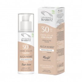 Crema facial con color Marfil SPF 30 de Alga Maris, 50ml.