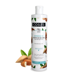 Crema de ducha sin sulfatos con almendra Coslys 380ml.