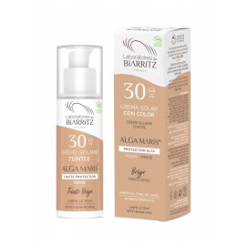 Crema facial con color Beige SPF 30 de Alga Maris, 50ml.