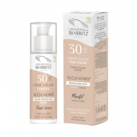 Crema facial con color Marfil SPF 30 de Alga Maris, 50ml.