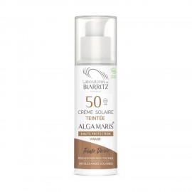 Crema facial con color Dorado SPF 50 de Alga Maris, 50ml.